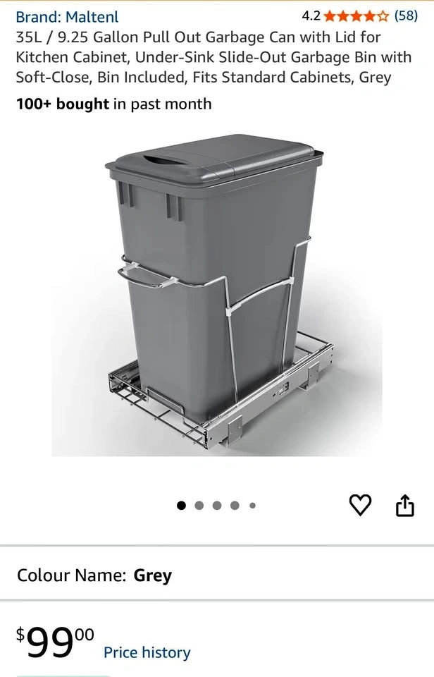Maltenl 35L Pull Out Garbage Can