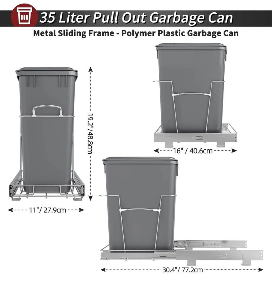 Maltenl 35L Pull Out Garbage Can - photo 3