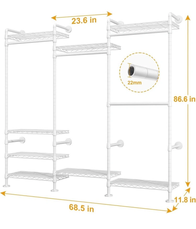ULIFHOME M6 Wall Mounted Heavy Duty Closet Wardrobe System - photo 2