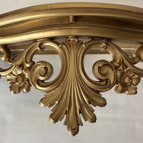 Vintage Syroco Gold Gilded Ornate Wall Display Shelf Table - photo 2