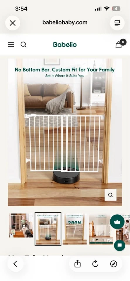Indoor baby door / gate