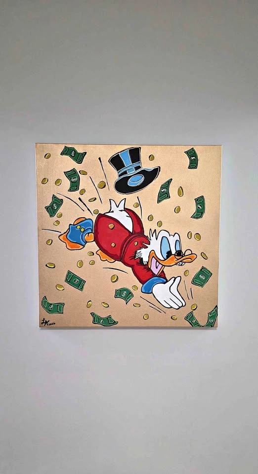 Scrooge McDuck Acrylic Painting