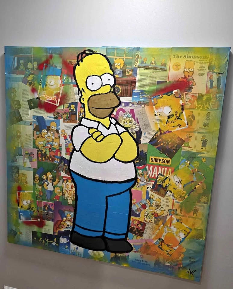 Homer Simpson Acrylic Painting