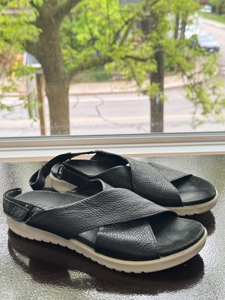 Ecco Black Crossover Strap Sandals Size 35.5-36 - photo 2