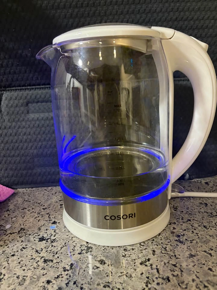 Glass Electric Kettle with Blue LED Light – Excellent Condition - photo 2