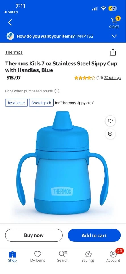 Thermos Kids 7 oz Stainless Steel Sippy Cup with Handles - photo 3