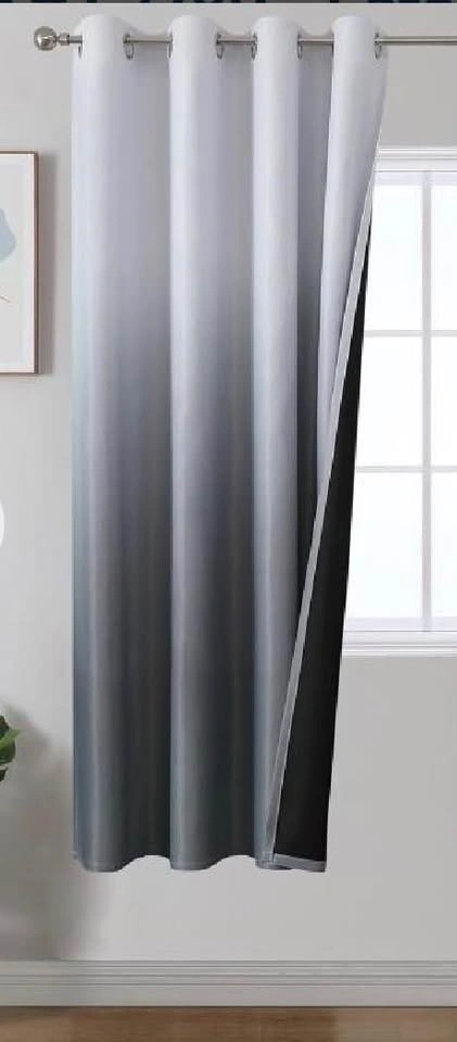 Estelar Textiler Gray Ombre Blackout Curtain 52” x 72” – New - photo 2