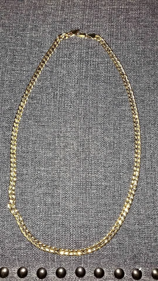 Gold plated 18K Curb Link Chain Necklace