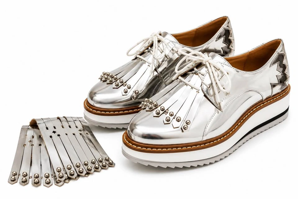 Zara Silver Platform Oxford Shoes – Size 36 – New with Tags - photo 4