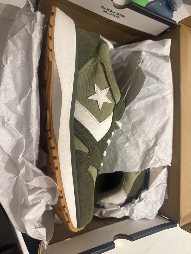 converse trainers military green size 10 mens