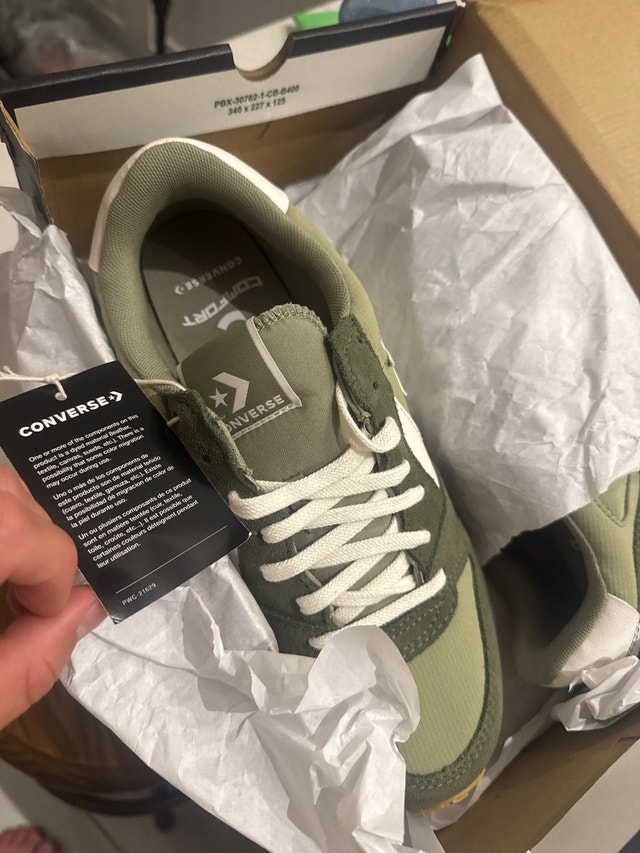 converse trainers military green size 10 mens - photo 2