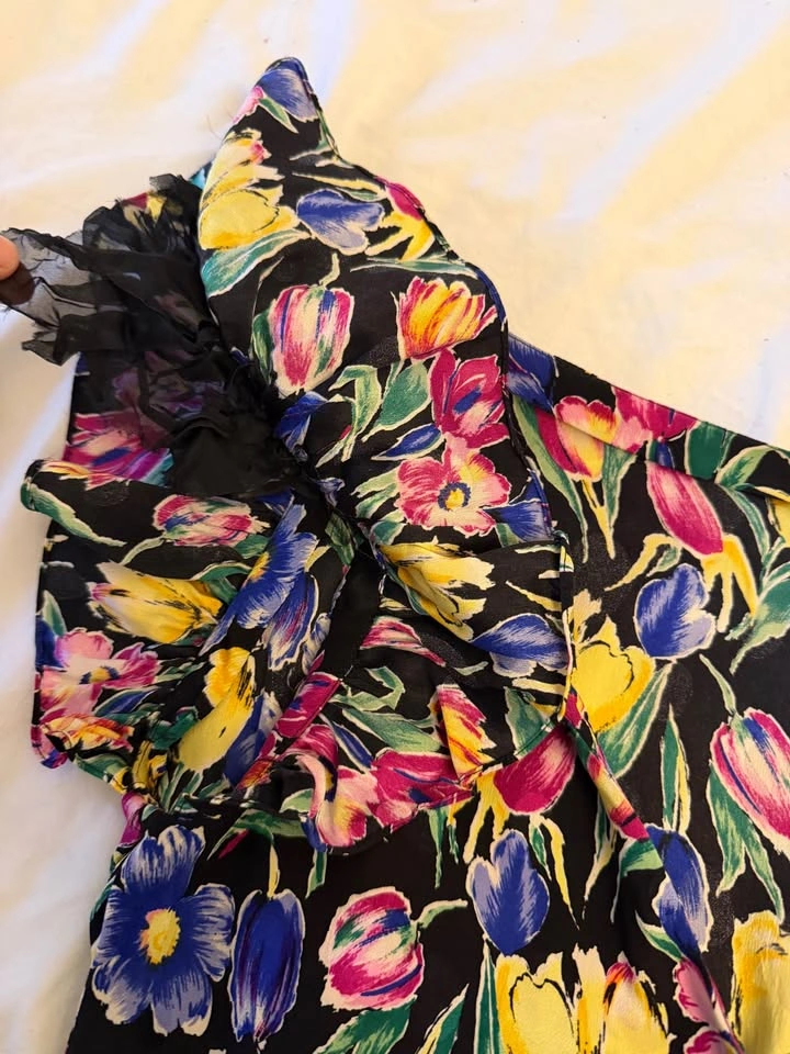 Miss O by Oscar de la Renta Silk Floral Peplum Dress - photo 5