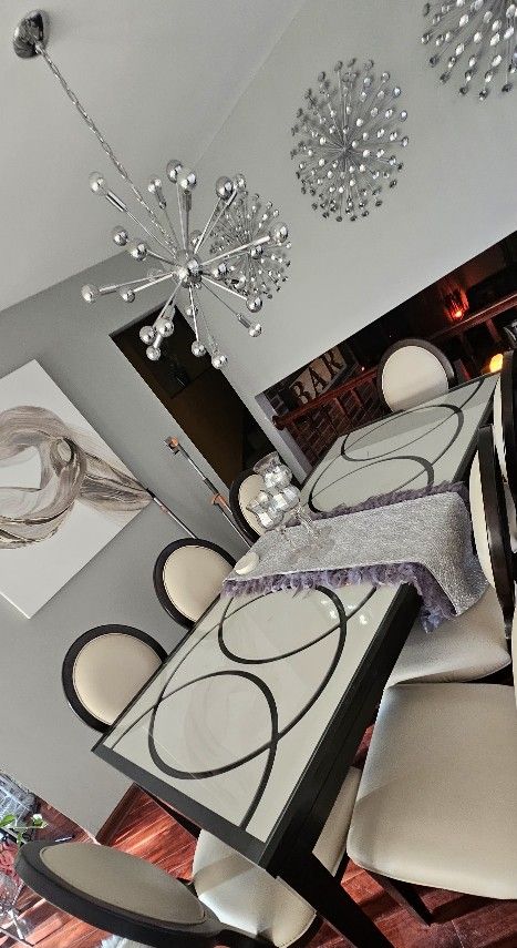 White Dining Room Table With 6 Chairs - photo 2
