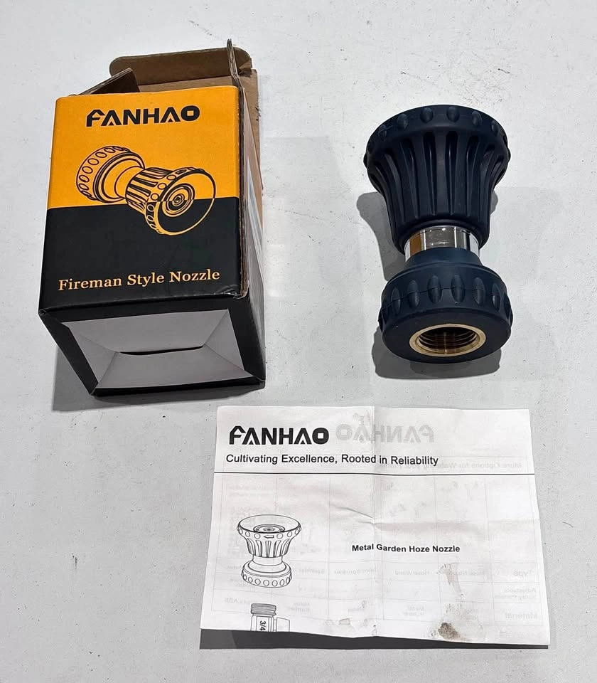 FANHAO Fireman Style Garden Hose Nozzle, Heavy Duty Metal