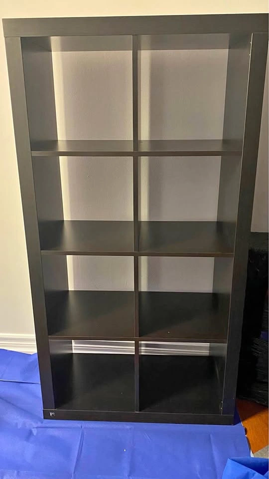 IKEA KALLAX 8-Cube Shelf – Black/Dark Brown