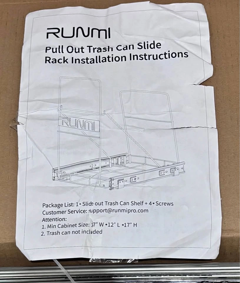 RUNMI Pull Out Kitchen Trash Can Under Cabinet