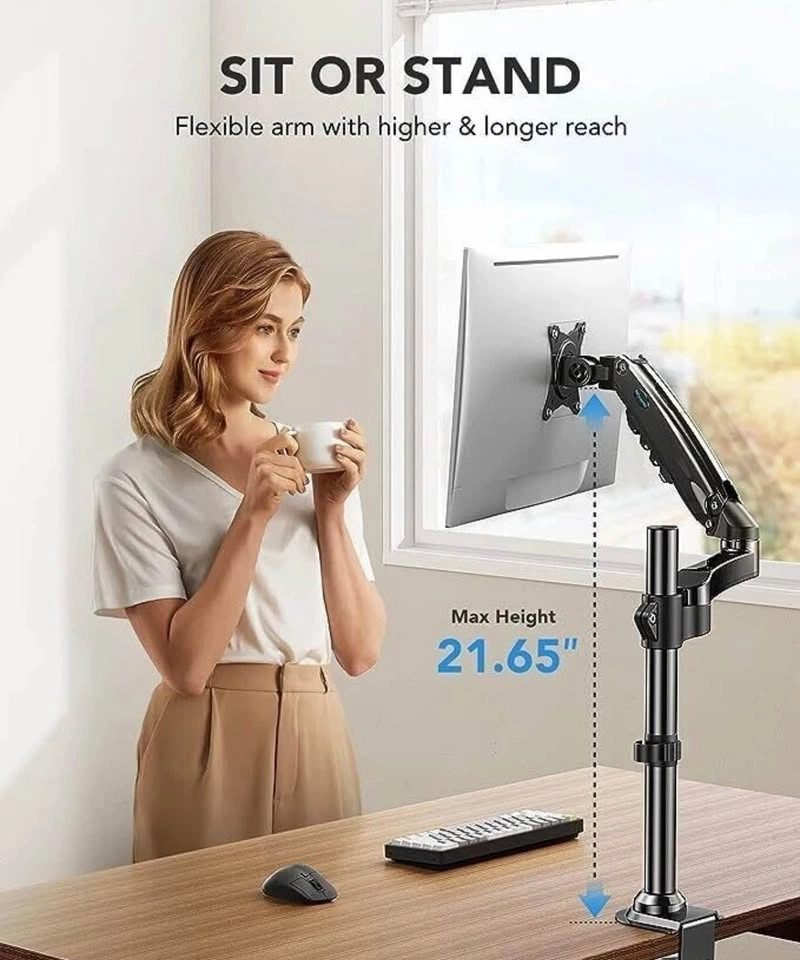 HUANUO Single Monitor Mount Gas Spring Arm 13-32" - photo 4
