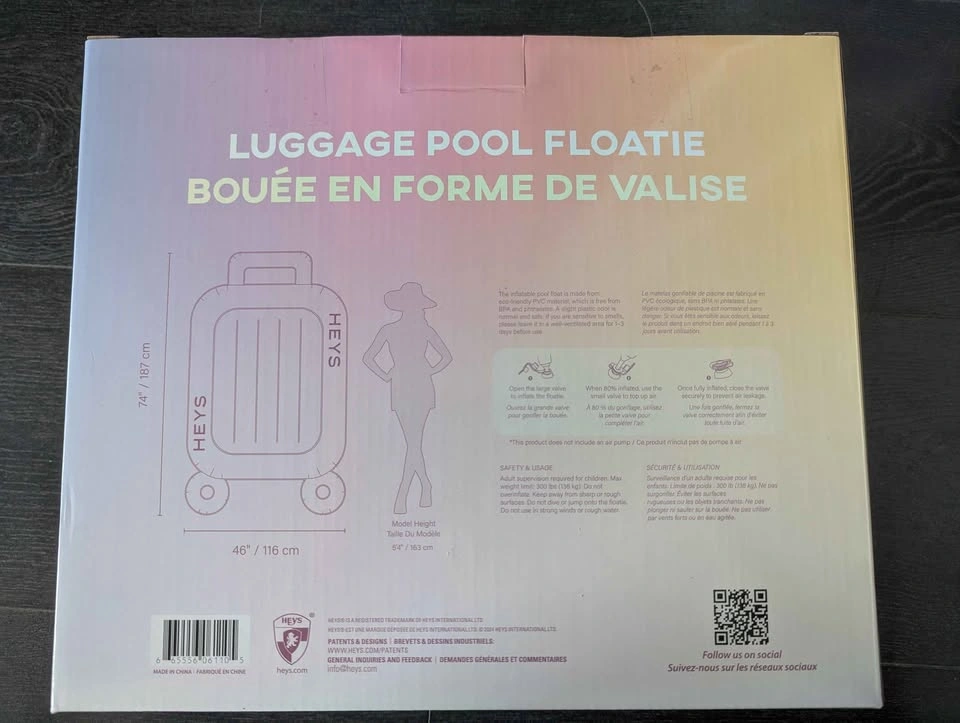 NEW Heys Luggage Pool Floatie - Premium Inflatable Pool Float - photo 3