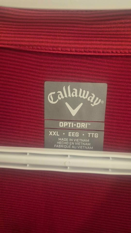 Callaway Opti-Dri Red Polo Shirt XXL sku 0544 - photo 3