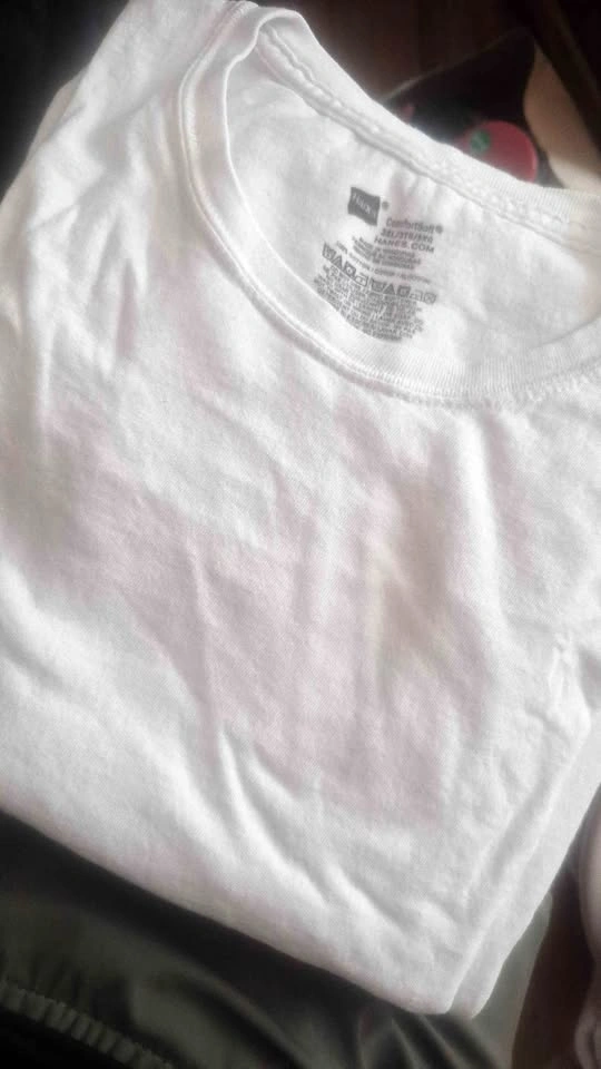 Hanes ComfortSoft 3XL White T-Shirt set 4 sku 0546