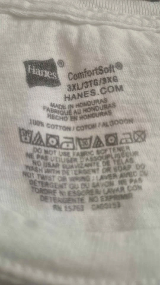 Hanes ComfortSoft 3XL White T-Shirt set 4 sku 0546 - photo 2