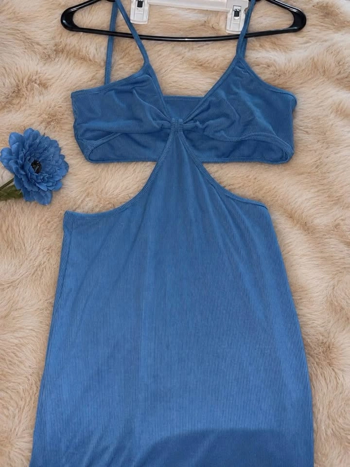Blue Summer Spaghetti Strap Dress - Size M - New - photo 2