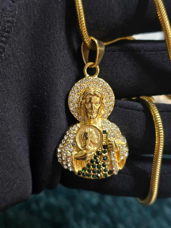 18k Gold Plated San Judas Pendant - photo 2
