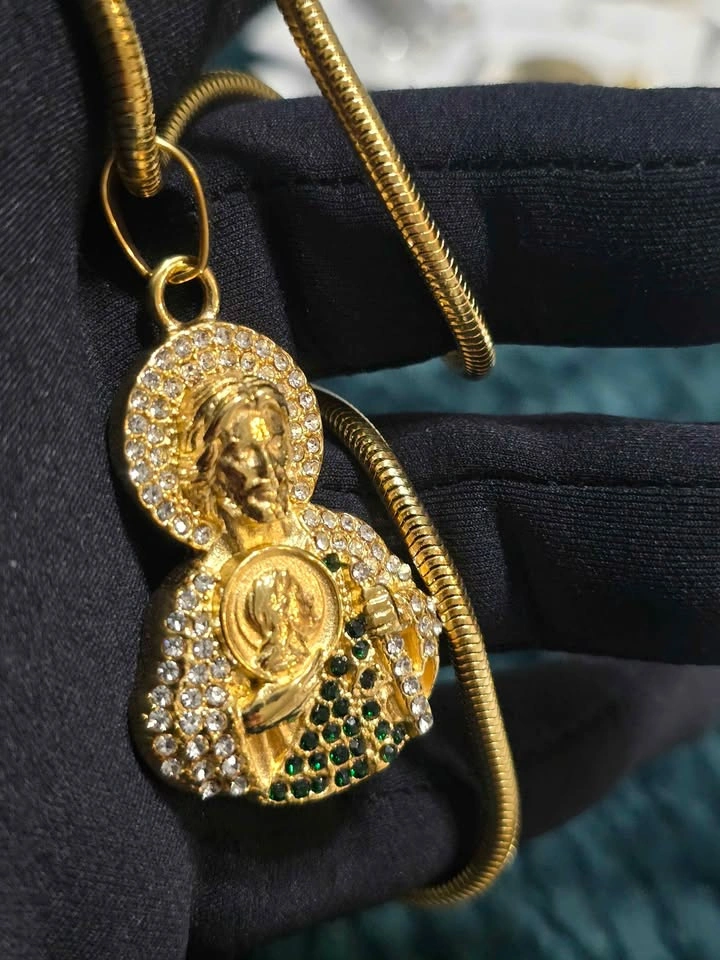 18k Gold Plated San Judas Pendant - photo 4