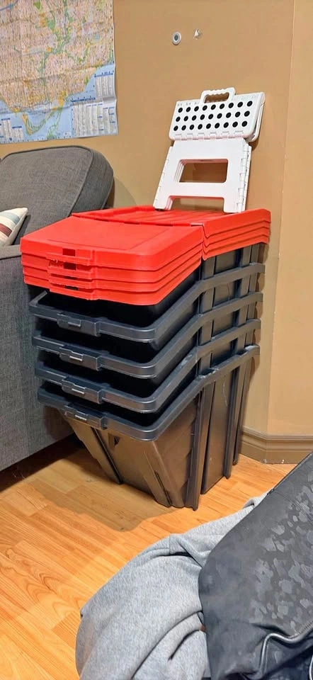 RAMTUFF 61L Multi-Use Stacking Bins 5 Pack