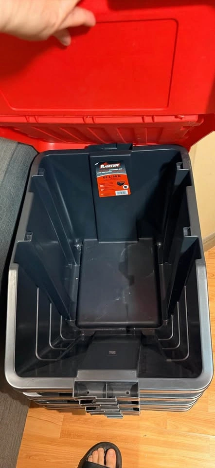 RAMTUFF 61L Multi-Use Stacking Bins 5 Pack - photo 3