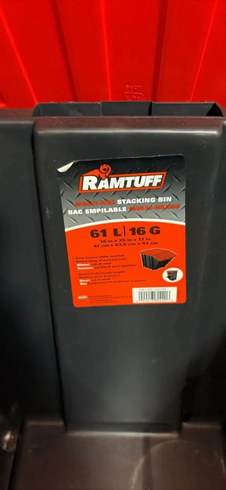 RAMTUFF 61L Multi-Use Stacking Bins 5 Pack - photo 4