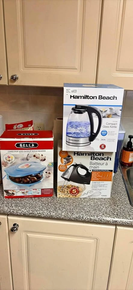 Bella Cake Pop Maker, Hamilton Beach Kettle & Hand Mixer