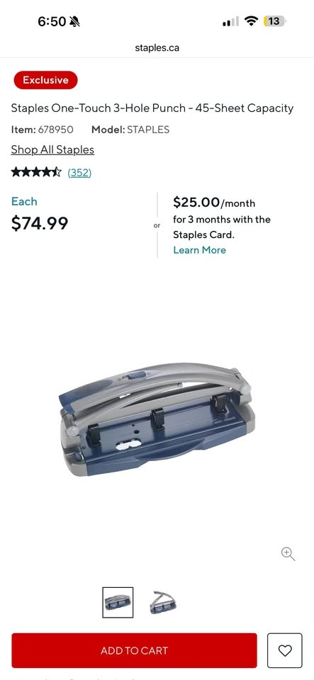 Heavy duty 3 hole puncher - 45 sheets capacity - photo 3