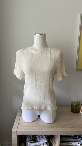 Vintage Braemar Petit By Jeremy Scott Authentic Silk Cream Top