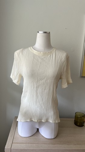 Vintage Braemar Petit By Jeremy Scott Authentic Silk Cream Top - photo 4