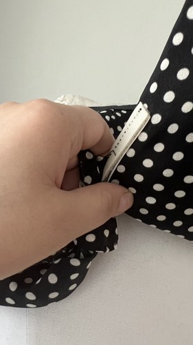 Betty Sta Ana Vintage Polka Dot Blouse S 12 Black White - photo 3