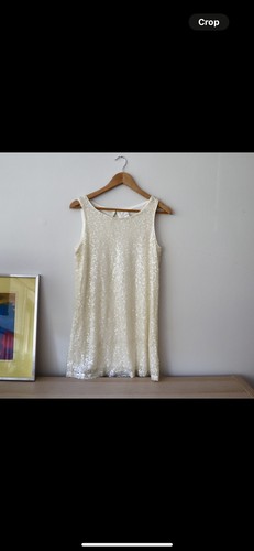 H&M Off-white Sequin Dress size M - photo 2