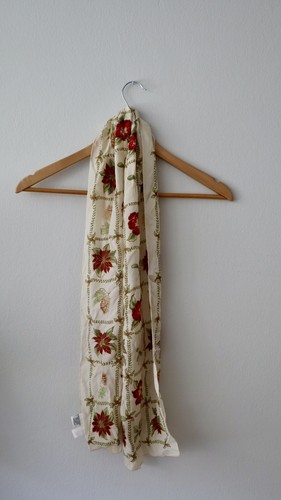Talbots Vintage 100% Silk Scarf Made In Japan
