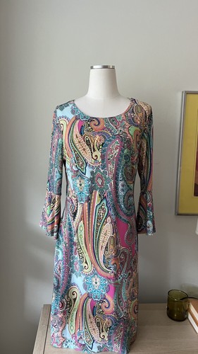 Tommy Hilfiger Paisley Dress Size 8 Bell Sleeves