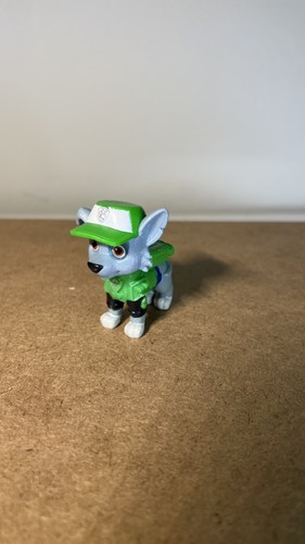 Paw Patrol Rocky Figure Rare Suit Green Rescue Pup Toy