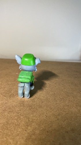 Paw Patrol Rocky Figure Rare Suit Green Rescue Pup Toy - photo 3