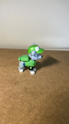 Paw Patrol Rocky Figure Rare Suit Green Rescue Pup Toy - photo 4