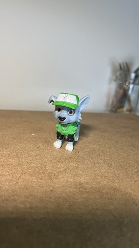 Paw Patrol Rocky Figure Rare Suit Green Rescue Pup Toy - photo 5