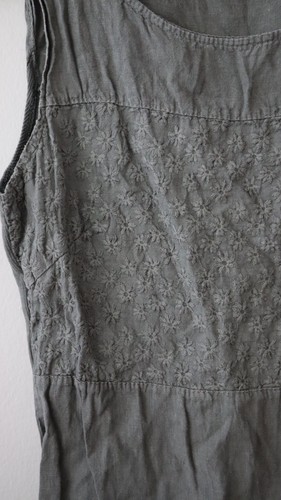 Lina Tomei 100% Linen Summer Dress With Flowers Motif - photo 3