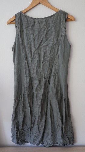 Lina Tomei 100% Linen Summer Dress With Flowers Motif - photo 5