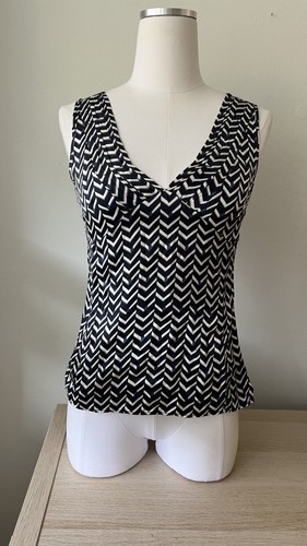 jacobs silk top zig zag pattern Y2K style - photo 3