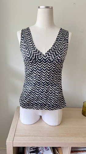 jacobs silk top zig zag pattern Y2K style - photo 4
