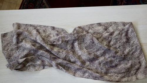Atmosphere Snake Print Light Scarf Brown - photo 2