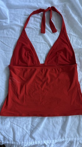 Beautiful Red Calvin Klein V Neck Swim Top extra slim fit - photo 4
