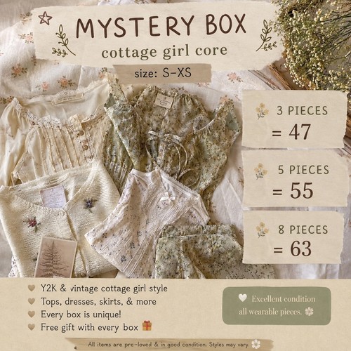 Cottage Girl Summer Mystery Box Of Clothing Size Xs-S